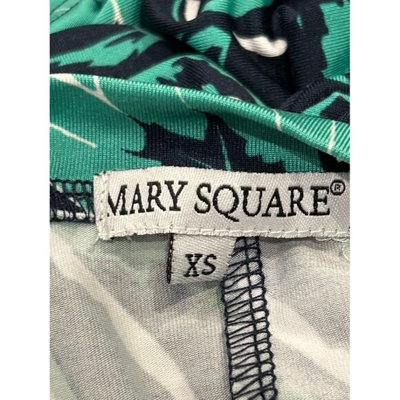 Mary Square Womens Tropical Leaf Print Dress XS Polyester/Rayon/Spandex - Picture 6 of 7